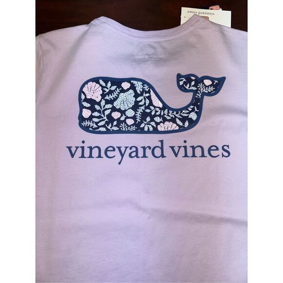 NWT Vineyard Vines Costal Floral Short Sleeve Pocket Tee in Color Iris Size Med - Picture 4 of 8